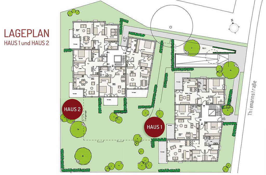 Projekt Thiemannstrasse Lageplan