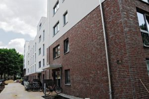 Stand auf der Baustelle an der Holsten- und Suttnerstraße in Hamburg-Altona im Juni 2018