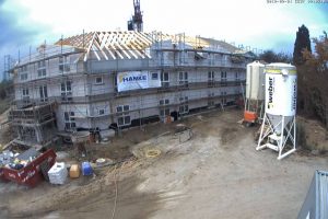 Webcambild von der Baustelle zum Hanke Bau Projekt "Neubau vom Alten- und Pflegeheim in der Brucknerstraße Lengede" Anfang September 2019